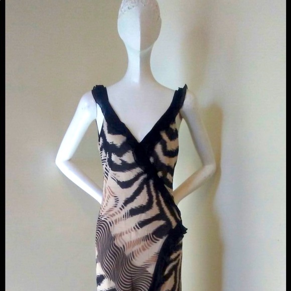 Home Coming Zebra Safari Pattern Vintage Gown Prom/Gala XSmall/Small Dress - Picture 2 of 8